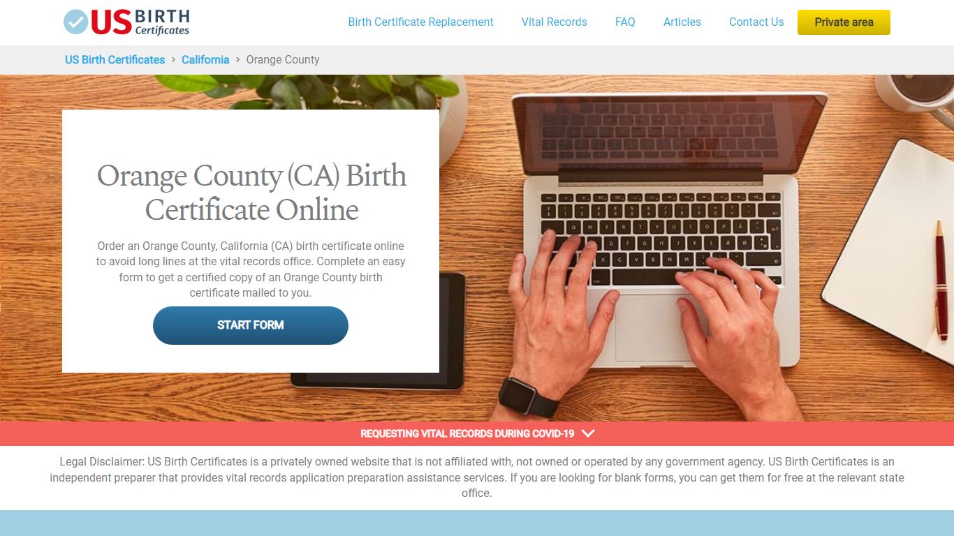 Orange County (CA) Birth Certificate Online - US Birth Certificates
